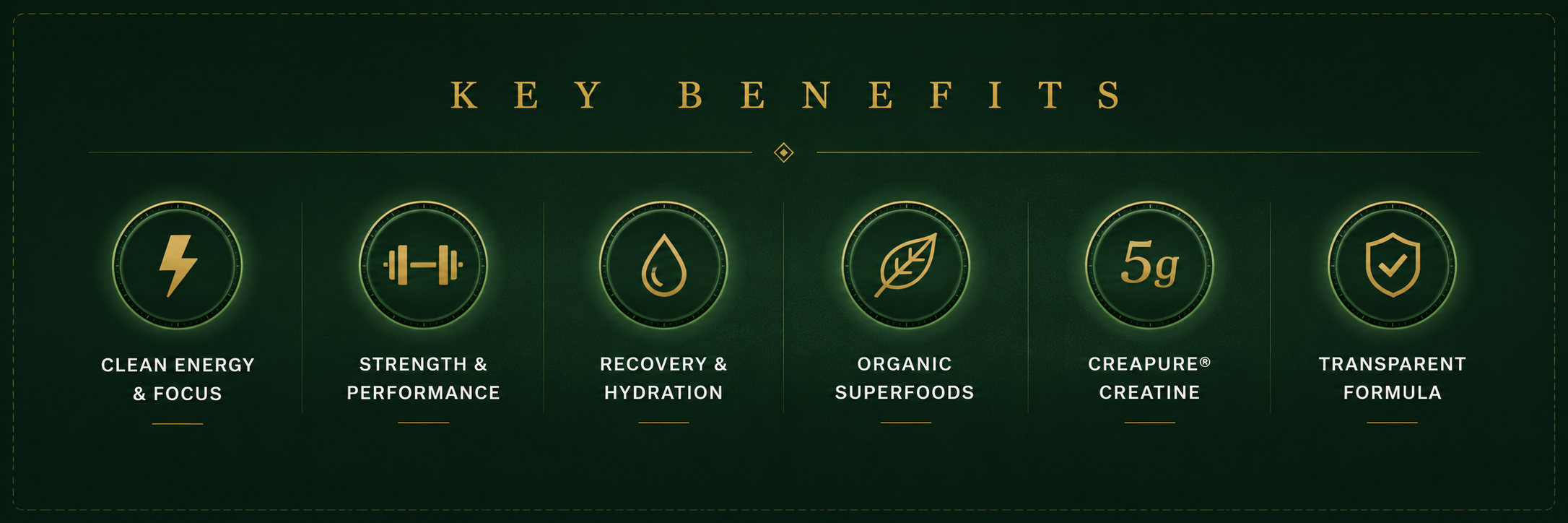 Foundation One key benefits icon row